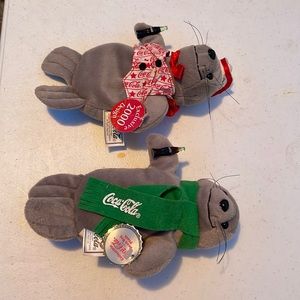 Vintage Coca-Cola otter stuffed animals (collectibles)
